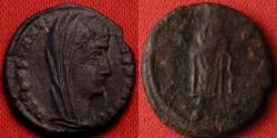 Ancient Coins - DIVUS CONSTANTINE I THE GREAT AE4. Memorial issue, 347-348 AD. Veiled Constantine, standing.