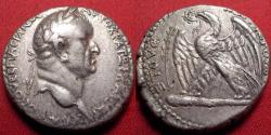Ancient Coins - VESPASIAN AR silver tetradrachm. Eagle standing on club. Antioch, 69-70 AD.