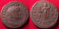 Ancient Coins - DIOCLETIAN AE large follis. IOVI CONS CAES, Jupiter holding Victory on globe. Very scarce