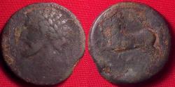 Ancient Coins - KINGDOM OF NUMIDIA, Micipsa, AE 26mm. Bearded bust, Horse galloping left.