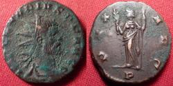 Ancient Coins - CLAUDIUS II GOTHICUS AE antoninianus. Mediolanum, Pax standing left.