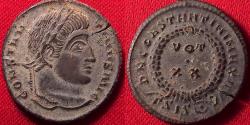 Ancient Coins - CONSTANTINE I THE GREAT AE follis. Siscia mint. VOT XX in wreath.