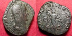 Ancient Coins - SEVERUS ALEXANDER AE sestertius. Rome, 228 AD. Mars advancing right, trophy over his shoulder.
