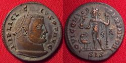 Ancient Coins - LICINIUS I AE silvered follis. Siscia mint, 311 AD. IOVI CONSERVATORI, Siscia mint.