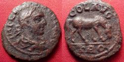 Ancient Coins - GALLIENUS AE 21mm. Alexandria Troas mint. Horse grazing right.