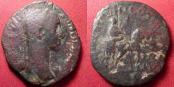 Ancient Coins - SEVERUS ALEXANDER AE sestertius. Emperor in triumphal quadriga. Scarce