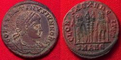 Ancient Coins - CONSTANTINE II CAESAR AE3. Antioch mint. GLORIA EXERCITVS, soldiers & standards.