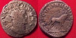 Ancient Coins - GALLIENUS AR silver antoninianus. Mediolanum. LEGION VIII AUGUSTA, Bull standing right.