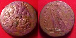 Ancient Coins - PTOLEMY IV PHILOPATOR 41mm drachm. 67.5 grams. Eagle / Zeus-Ammon