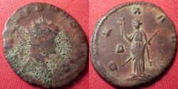Ancient Coins - GALLIENUS AE antoninianus. PAX AVG, sole reign, 263 AD. Rome mint.