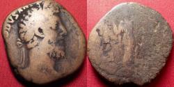 Ancient Coins - COMMODUS AE orichalcum sestertius. Felicitas standing, holding caduceus & scepter.