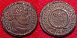 Ancient Coins - CONSTANTINE I THE GREAT AE3. Aquileia mint. Vows in wreath, VOT XX.
