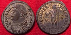 Ancient Coins - CONSTANTINE I THE GREAT AE silvered follis. Jupiter standing. Alexandria