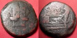 Ancient Coins - C TERENTIUS LUCANUS AE as. Rome, circa 147 BC. Janus / Prow.