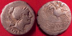 Ancient Coins - AULUS POSTUMIUS ALBINUS AR silver denarius. Three horsemen. 96 BC.