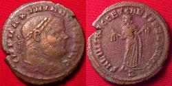 Ancient Coins - MAXIMIANUS AE large follis. Carthage mint, Carthago standing, holding fruit.