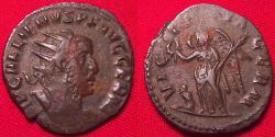 Ancient Coins - GALLIENUS AR silver antoninianus. VICTORIA GERM, Victory with captive at her feet.