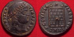Ancient Coins - CONSTANTINE I THE GREAT AE3. PROVIDENTIAE AVGG, City gates of Cyzicus