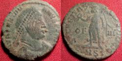 Ancient Coins - VALENTINIAN I AE3. Arles as Constantina. SECVRITAS REIPVBLICAE, officina number OF III in fields. Scarce.