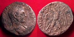 Ancient Coins - ELAGABALUS AR silver tetradrachm, struck at Antioch. Eagle standing.