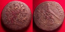 Ancient Coins - PTOLEMY IV PHILOPATOR AE 41mm drachm. 64.5 grams. Alexandria, Egypt. Eagle on thunderbolt.