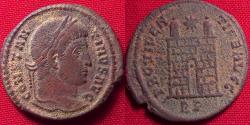 Ancient Coins - CONSTANTINE I THE GREAT AE3. City gates of Rome. Rome mint, R P in exergue