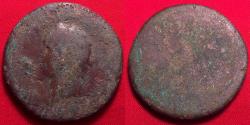 Ancient Coins - TITUS AE sestertius. PAX AVGVSTI, Pax standing, holding branch & cornucopia