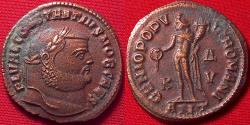 Ancient Coins - CONSTANTIUS I CHLORUS AE follis. Antioch. Genio Populi Romani