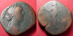 Ancient Coins - LUCILLA AE sestertius. VENUS standing, holding apple & scepter.