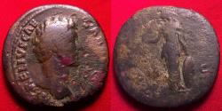 Ancient Coins - MARCUS AURELIUS CAESAR AE sestertius. 147 AD. Minerva standing, holding spear & shield