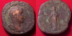 Ancient Coins - GORDIAN III AE sestertius. LAETITIA standing, holding wreath & anchor.