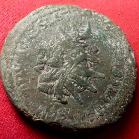 POSTUMUS AE double sestertius. Two coin types of Postumus, Victory ...