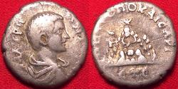 Ancient Coins - CARACALLA CAESAR AR silver drachm. Caesarea, Cappadocia.. Mount Argaeus