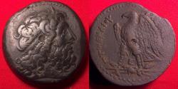 Ancient Coins - PTOLEMY II PHILADELPHOS AE tetrobol. 43.6 grams. 261-246 BC. Eagle standing left, wings spread.