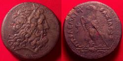 Ancient Coins - PTOLEMY III EUERGETES AE large drachm. 62.1 grams. Eagle on thunderbolt, Chi-Rho below