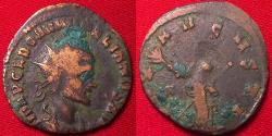 Ancient Coins - AURELIAN AE pre-reform antoninianus. Portrait and reverse type of QUINTILLUS. Rare.
