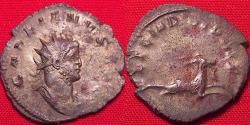 Ancient Coins - GALLIENUS billon silver antoninianus. Legio I Adiutrix! Capricorn flying right.