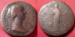 Ancient Coins - FAUSTINA II JUNIOR AE as. Rome, 145-146 AD, under Antoninus Pius. Venus standing.