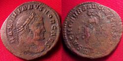 Ancient Coins - GALERIUS CAESAR AE large follis. 11.7 grams! Rome. Moneta standing, holding scales.
