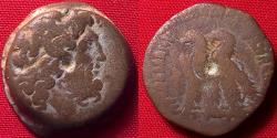 Ancient Coins - PTOLEMY IX & PTOLEMY X AE '40 drachms' (obol). Two eagles. 113-81 BC