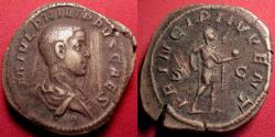 Ancient Coins - PHILIP II CAESAR AE sestertius. Prince of the Youth, Philip II standing.