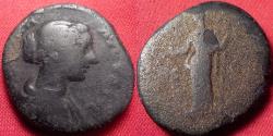 Ancient Coins - CRISPINA AE as. Juno Lucina standing.