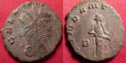 Ancient Coins - GALLIENUS AE silvered antoninianus. ABUNDANTIA standing, emptying out cornucopia. Scarce