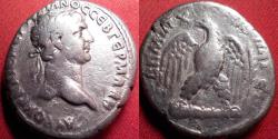 Ancient Coins - TRAJAN AR silver tetradrachm. Eagle standing on club. Tyre, Phoenicia, 110-111 AD
