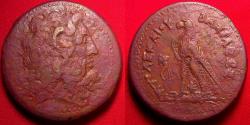 Ancient Coins - PTOLEMY III EUERGETES AE large drachm. 68.8 grams. Eagle on thunderbolt, Chi-Rho below