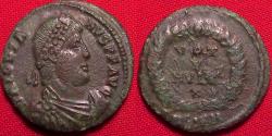 Ancient Coins - JOVIAN AE3 follis. Sirmium mint, vows in wreath. 363-364 AD.