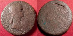 Ancient Coins - AGRIPPINA AE sestertius. Legend around SC, struck by Claudius. NCAPR countermark of Nero