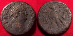 Ancient Coins - NERO billon silver tetradrachm. Alexandria mint. Eagle advancing, simpulum behind