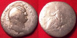 Ancient Coins - VESPASIAN AR silver denarius. Pax seated left, holding branch. 75-76 AD