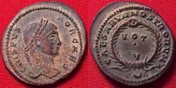 Ancient Coins - CRISPUS CAESAR AE3. Arles, 320-321 AD. VOT V in wreath